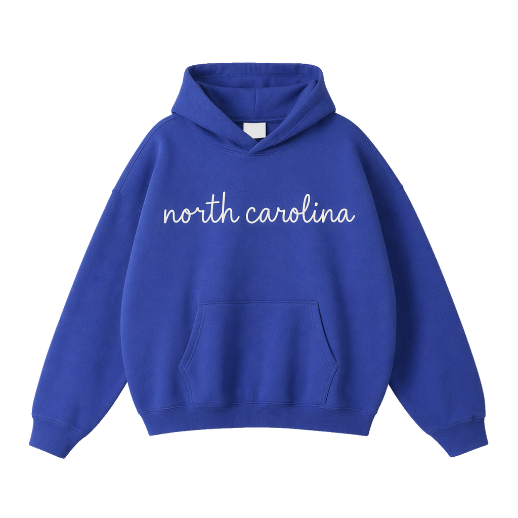 Collection 3 North Carolina Oversize Fleeced Hoodie - Klein Blue front