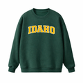 Collection 1 Idaho Essential Heavyweight Crewneck Sweatshirt - Dark Green front
