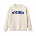 Collection 1 Minnesota Essential Heavyweight Crewneck Sweatshirt - Cream front
