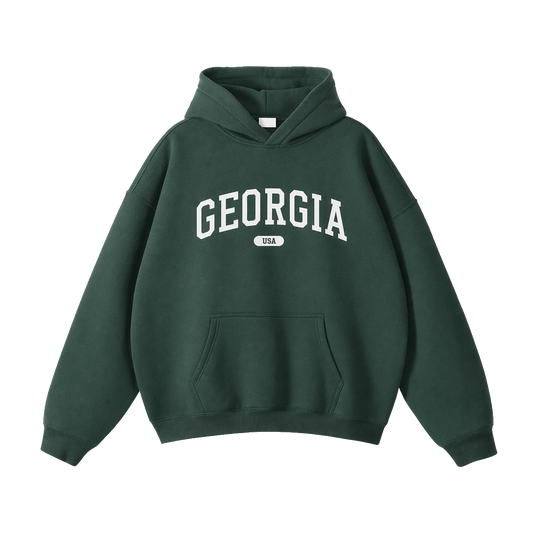 Collection 4 Georgia Oversize Fleeced Hoodie - Eden Green front