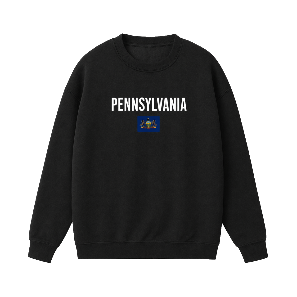 Collection 7 Pennsylvania Essential Heavyweight Crewneck Sweatshirt - Black front