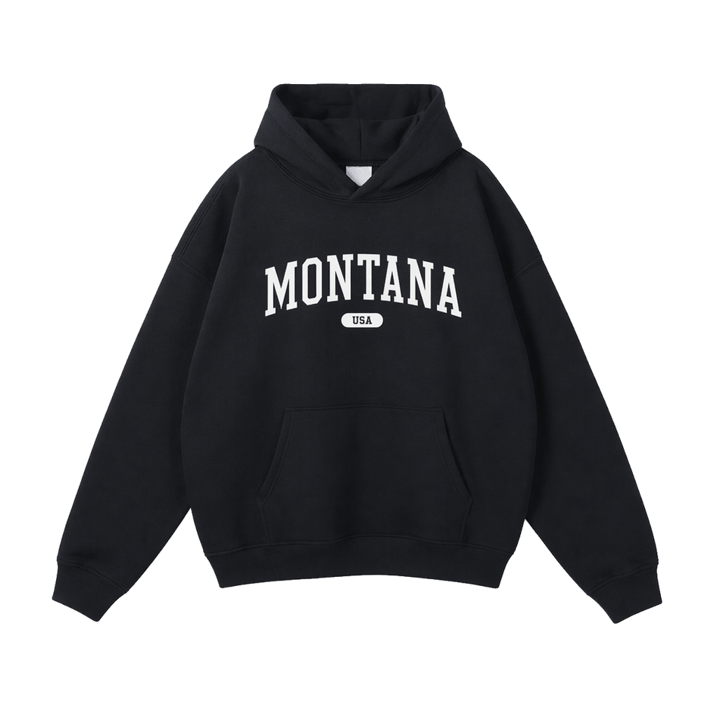 Collection 4 Montana Oversize Fleeced Hoodie - Black front