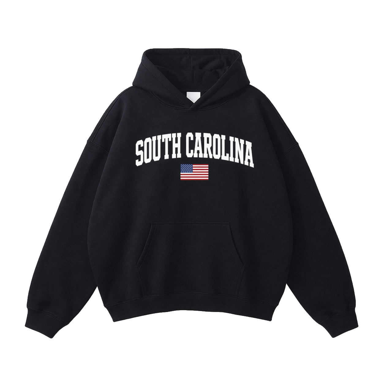 Collection 2 South Carolina Oversize Fleeced Hoodie - Black front