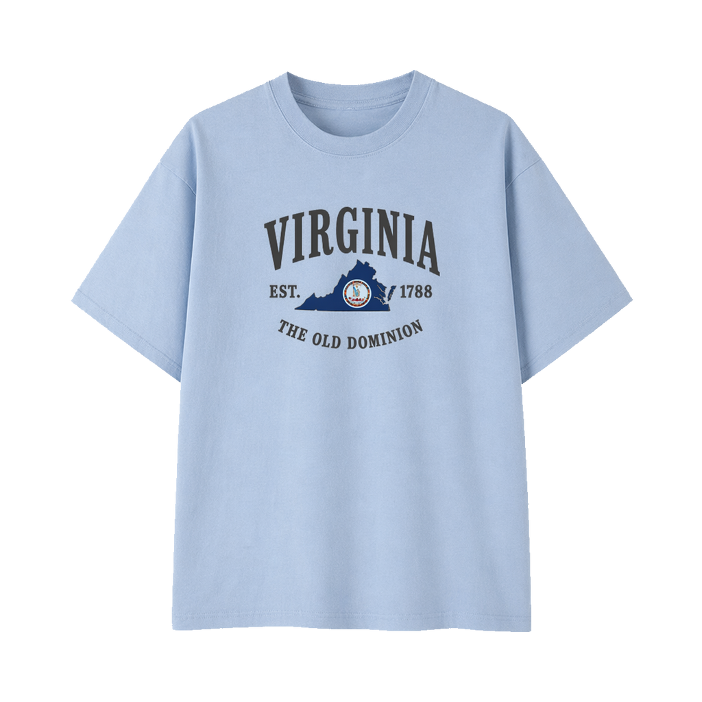 Collection 8 Virginia Essential Cotton T-Shirt - Light Blue front