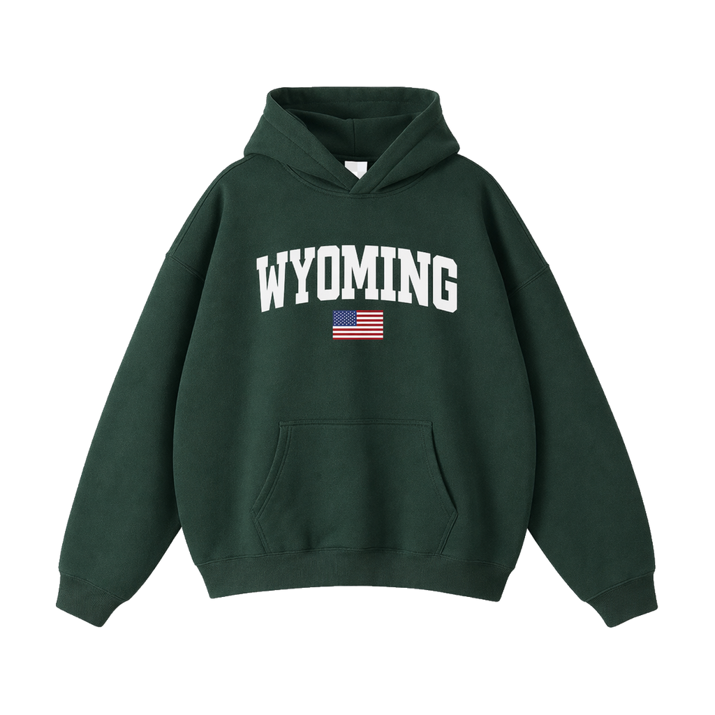 Collection 2 Wyoming Oversize Fleeced Hoodie - Eden Green front