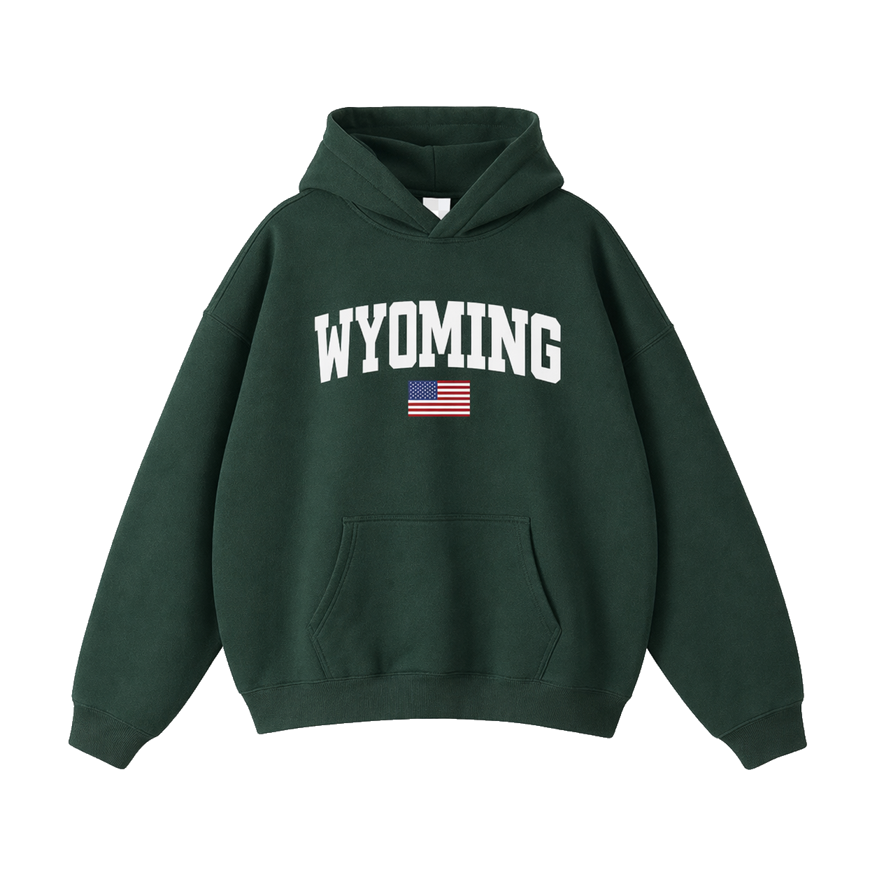 Collection 2 Wyoming Oversize Fleeced Hoodie - Eden Green front