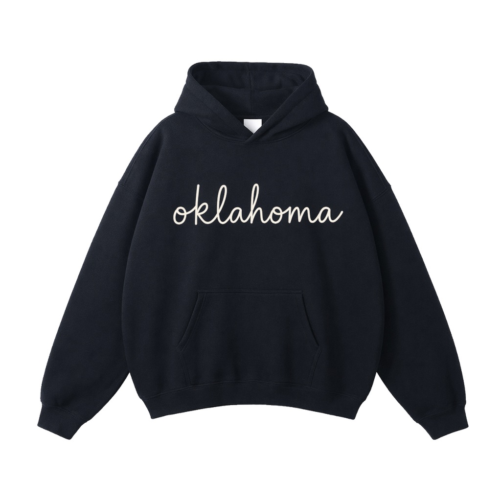 Collection 3 Oklahoma Oversize Fleeced Hoodie - Black front