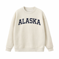 Collection 1 Alaska Essential Heavyweight Crewneck Sweatshirt - Cream front