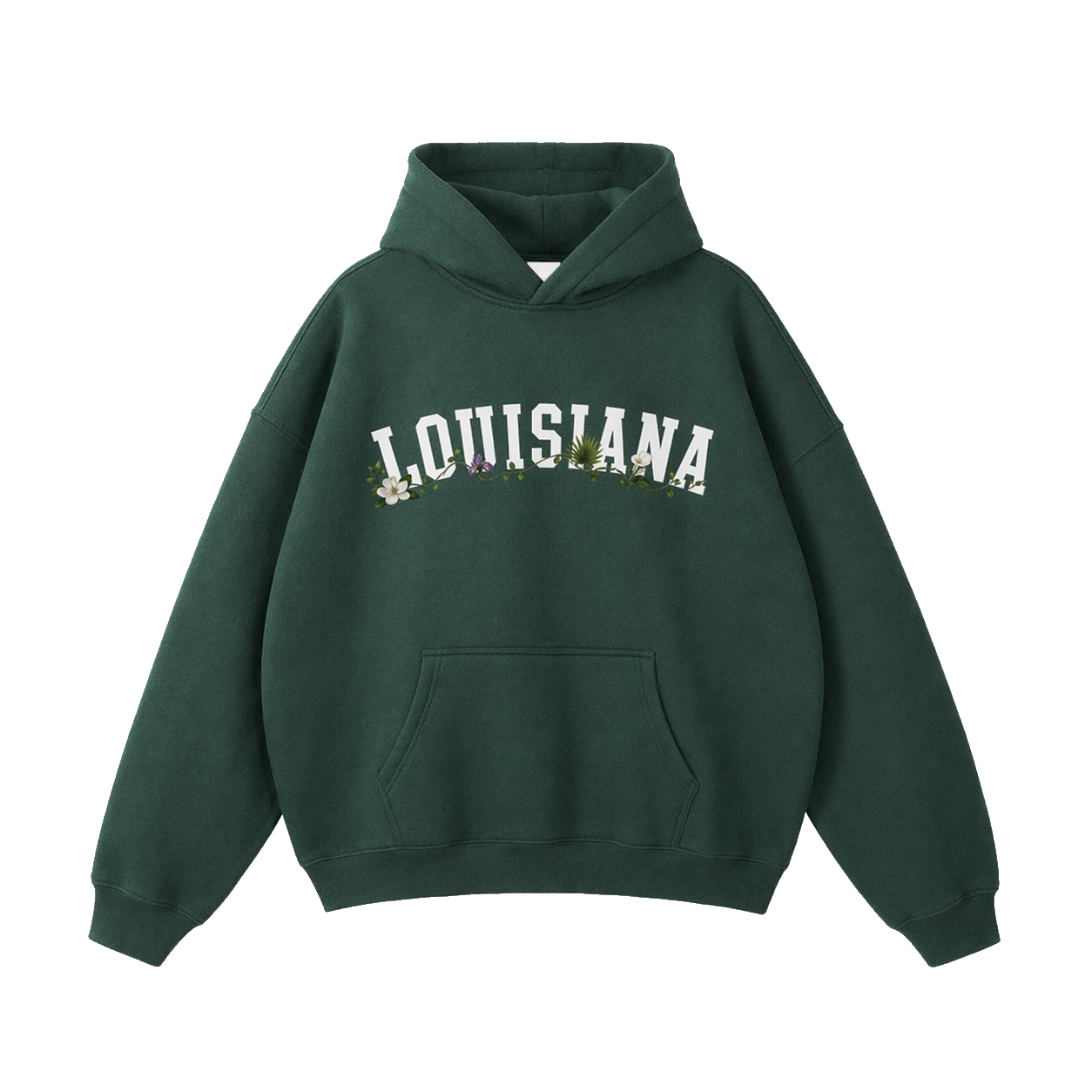 Collection 10 Louisiana Oversize Fleeced Hoodie - Eden Green front