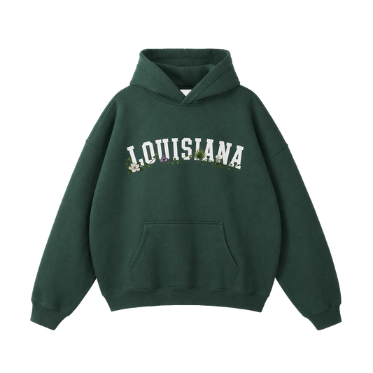 Collection 10 Louisiana Oversize Fleeced Hoodie - Eden Green front