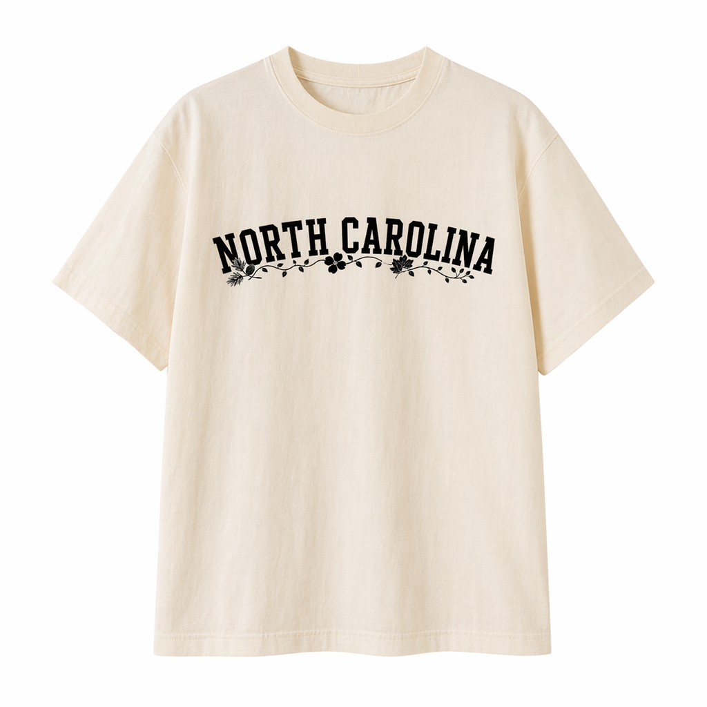 Collection 10 North Carolina Essential Cotton T-Shirt - Apricot front