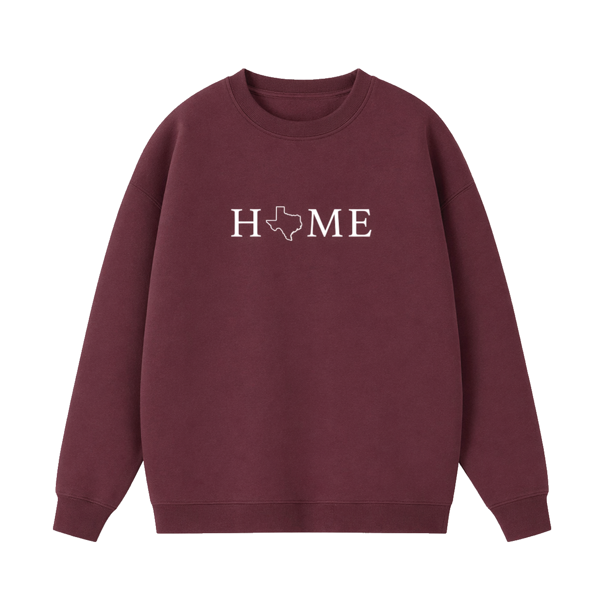 Collection 5 Texas Essential Heavyweight Crewneck Sweatshirt - Dull Red front