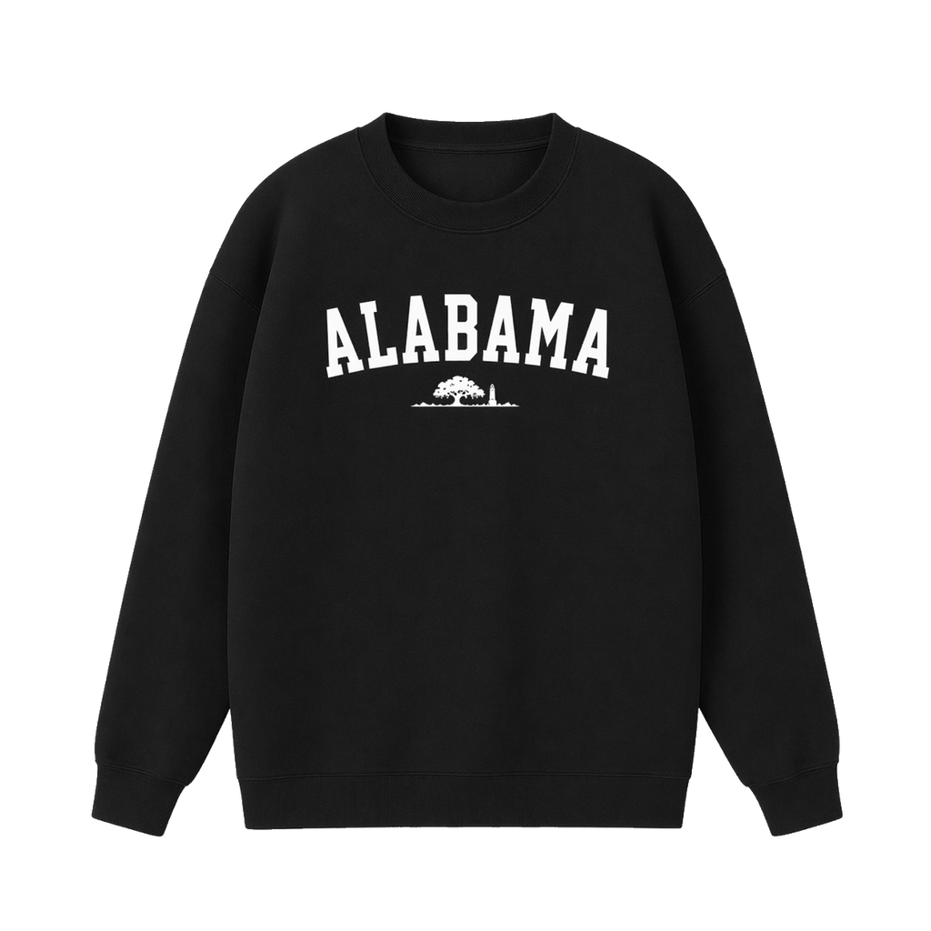 Collection 9 Alabama Essential Heavyweight Crewneck Sweatshirt - Black front