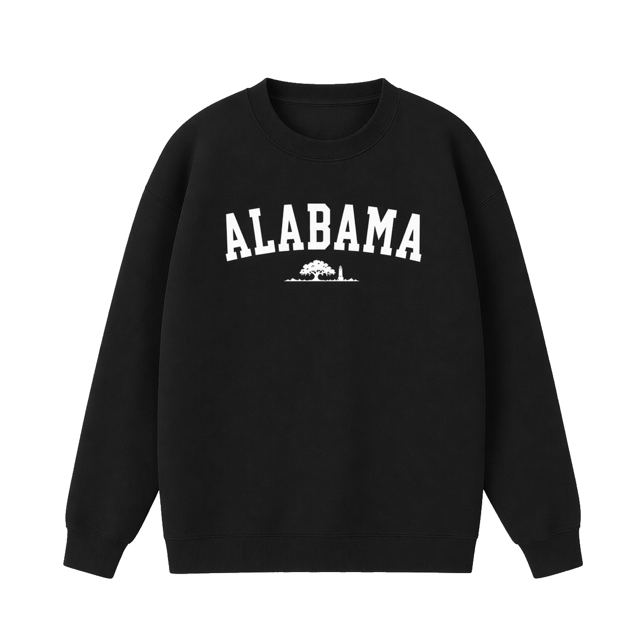 Collection 9 Alabama Essential Heavyweight Crewneck Sweatshirt - Black front