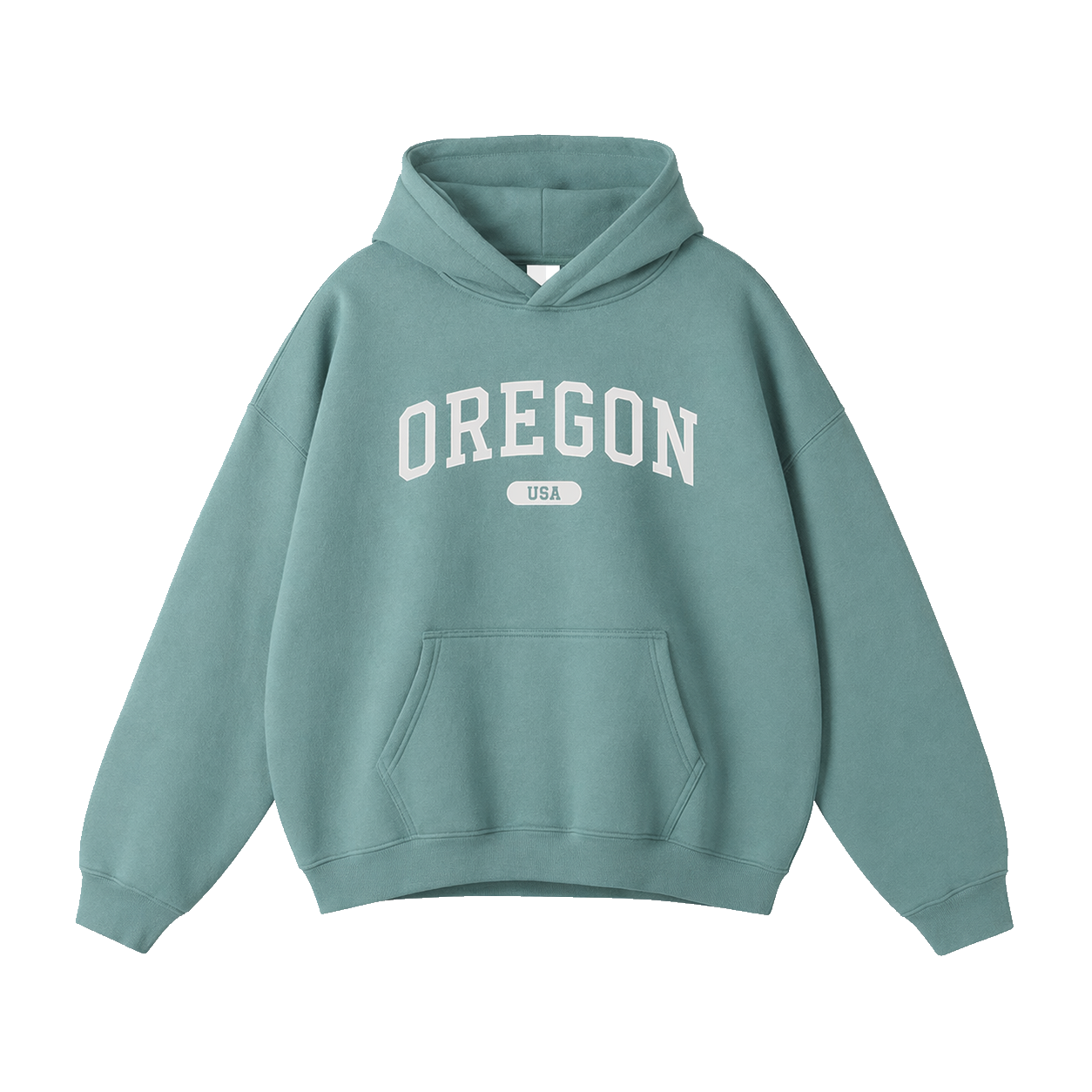 Collection 4 Oregon Oversize Fleeced Hoodie - Medium Green front