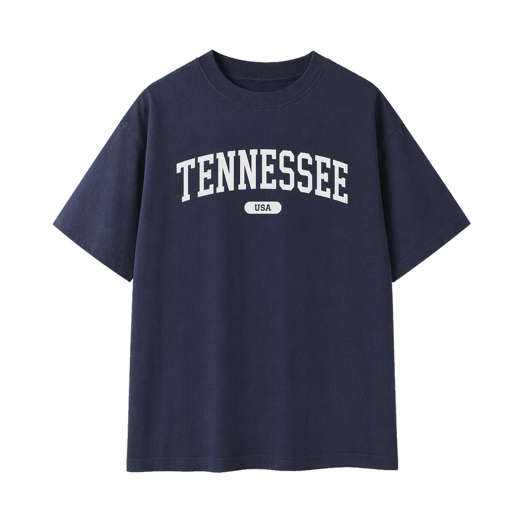 Collection 4 Tennessee Essential Cotton T-Shirt - Navy Blue front