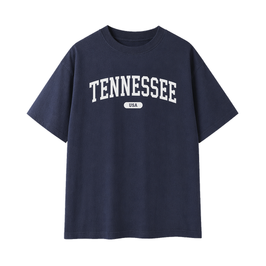 Collection 4 Tennessee Essential Cotton T-Shirt - Navy Blue front