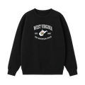 Collection 8 West Virginia Essential Heavyweight Crewneck Sweatshirt - Black front