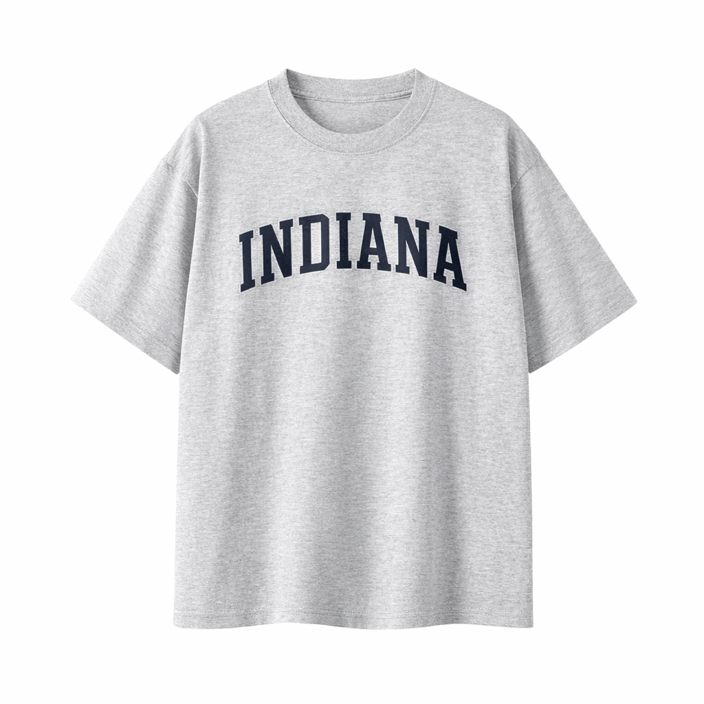 Collection 1 Indiana Essential Cotton T-Shirt - White Gray front