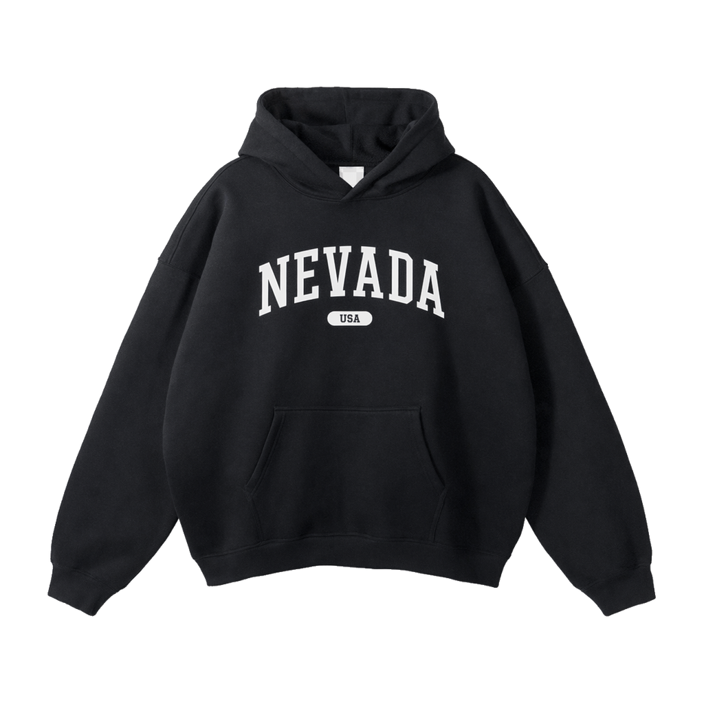 Collection 4 Nevada Oversize Fleeced Hoodie - Black front