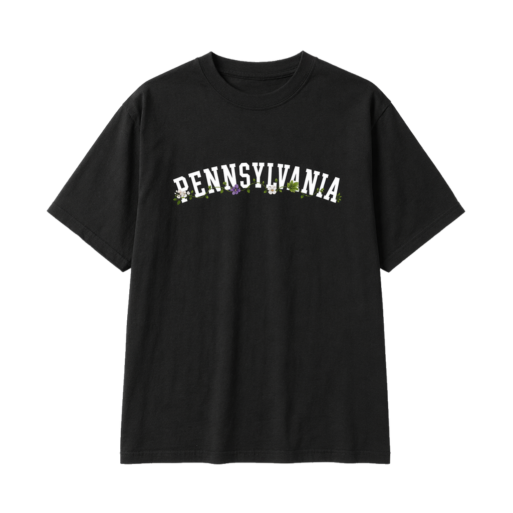 Collection 10 Pennsylvania Essential Cotton T-Shirt - Black front