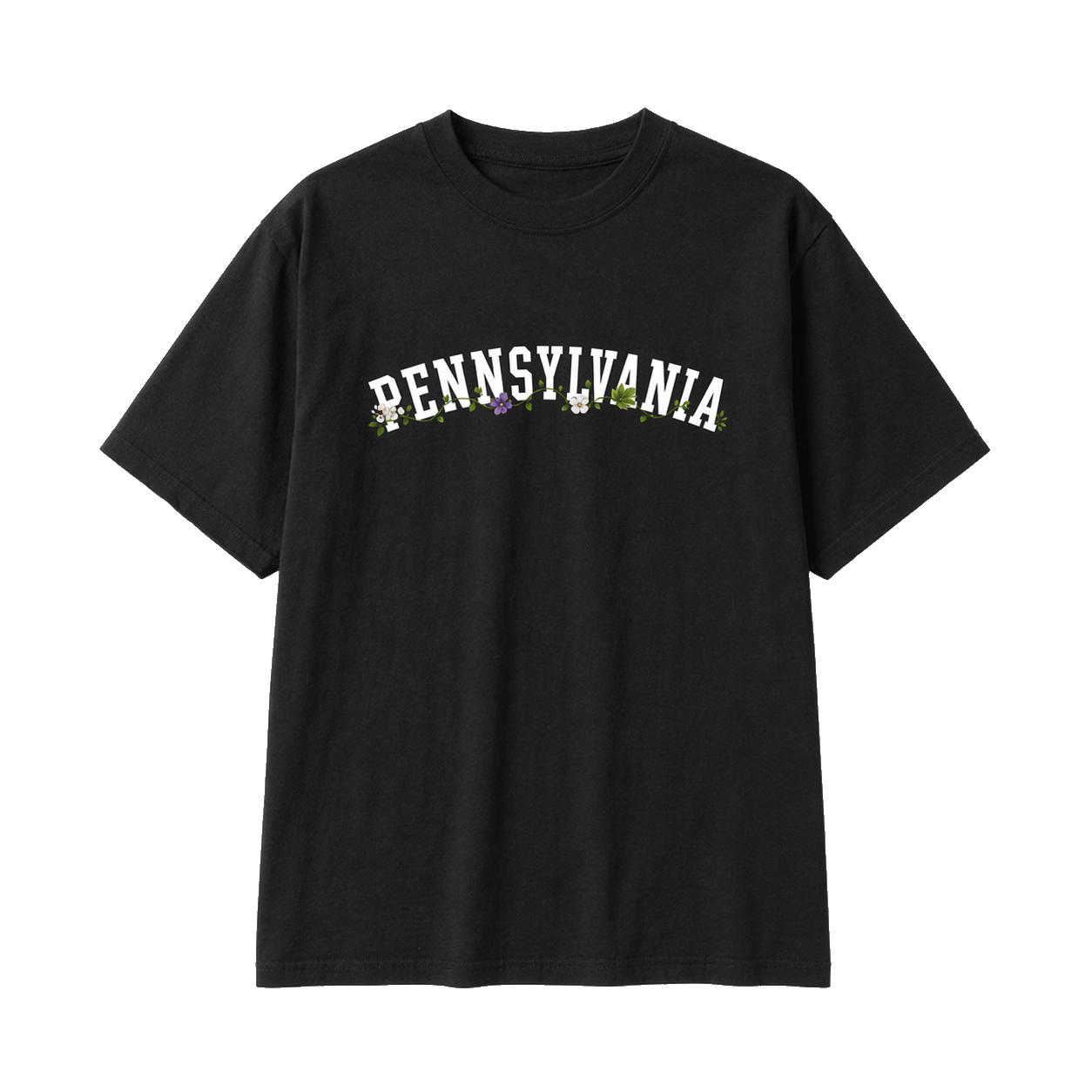 Collection 10 Pennsylvania Essential Cotton T-Shirt - Black front
