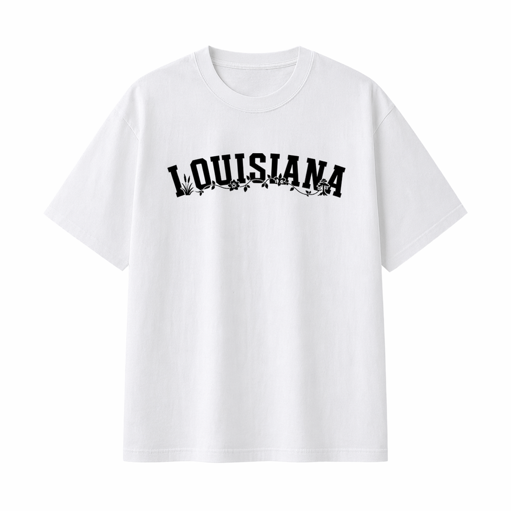 Collection 10 Louisiana Essential Cotton T-Shirt - White front