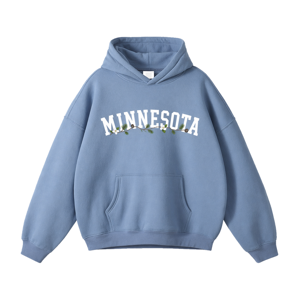 Collection 10 Minnesota Oversize Fleeced Hoodie - Medium Blue front