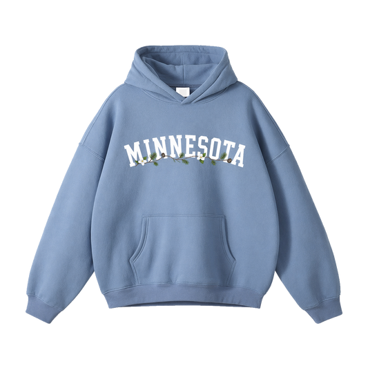 Collection 10 Minnesota Oversize Fleeced Hoodie - Medium Blue front