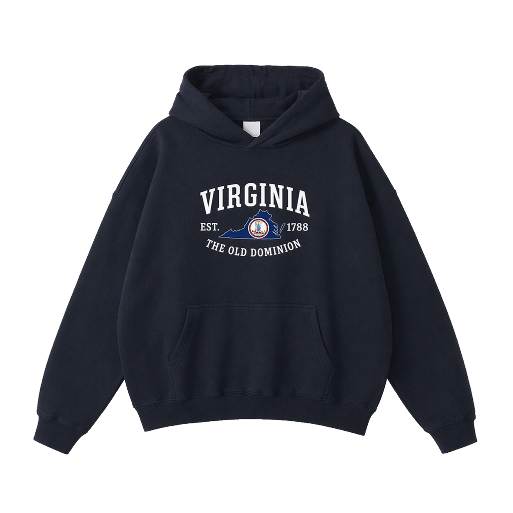 Collection 8 Virginia Oversize Fleeced Hoodie - Black front