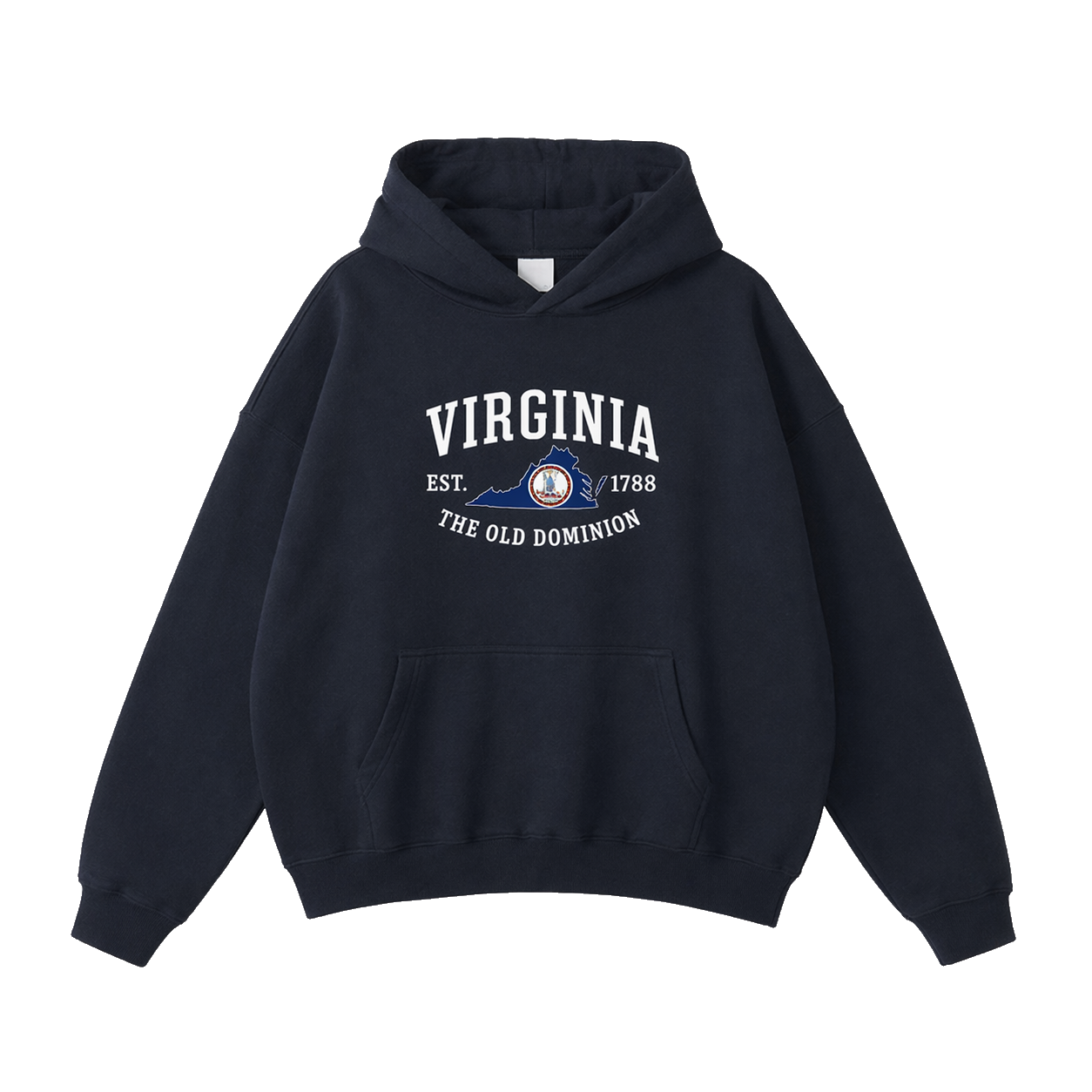 Collection 8 Virginia Oversize Fleeced Hoodie - Black front