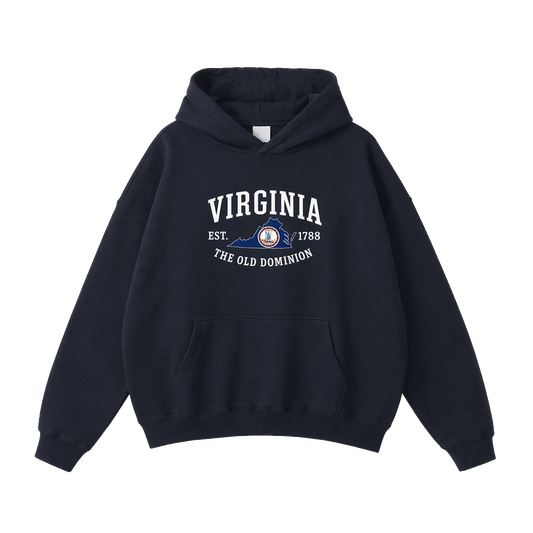 Collection 8 Virginia Oversize Fleeced Hoodie - Black front
