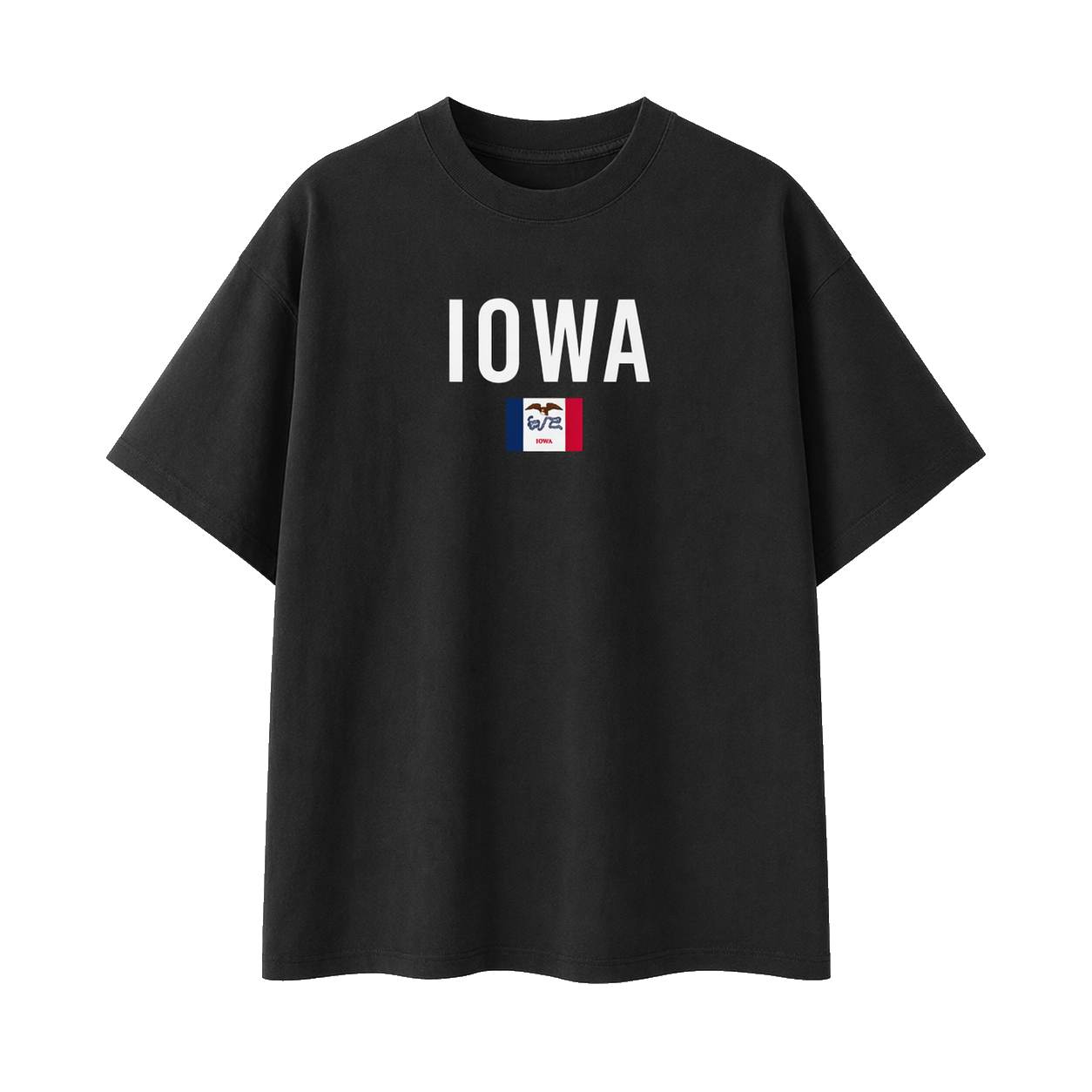 Collection 7 Iowa Essential Cotton T-Shirt - Black front
