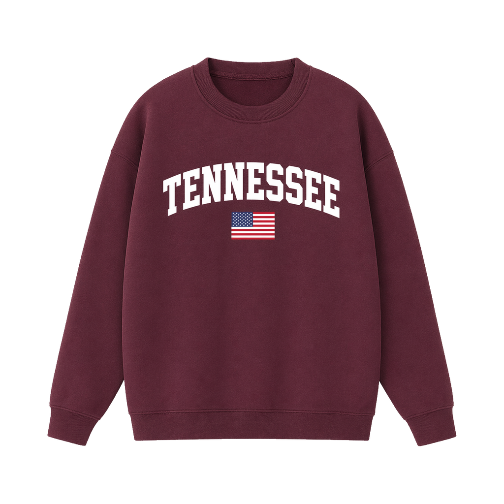 Collection 2 Tennessee Essential Heavyweight Crewneck Sweatshirt - Dull Red front