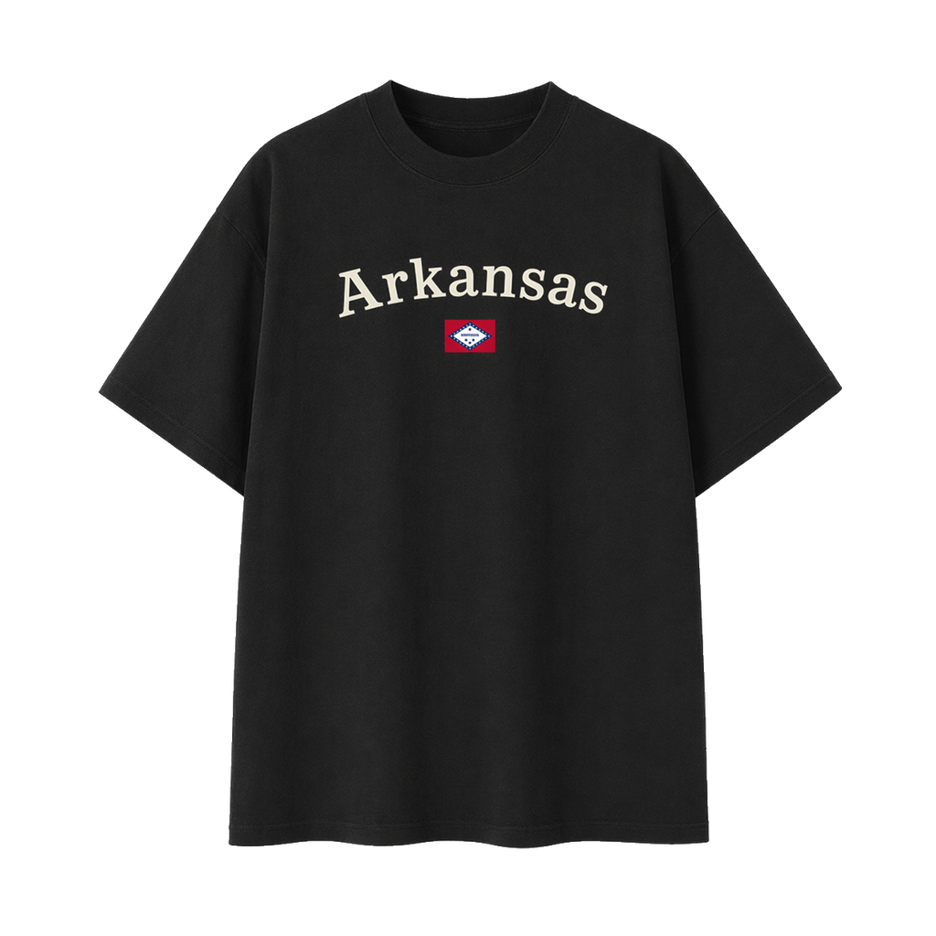 Collection 6 Arkansas Essential Cotton T-Shirt - Black front