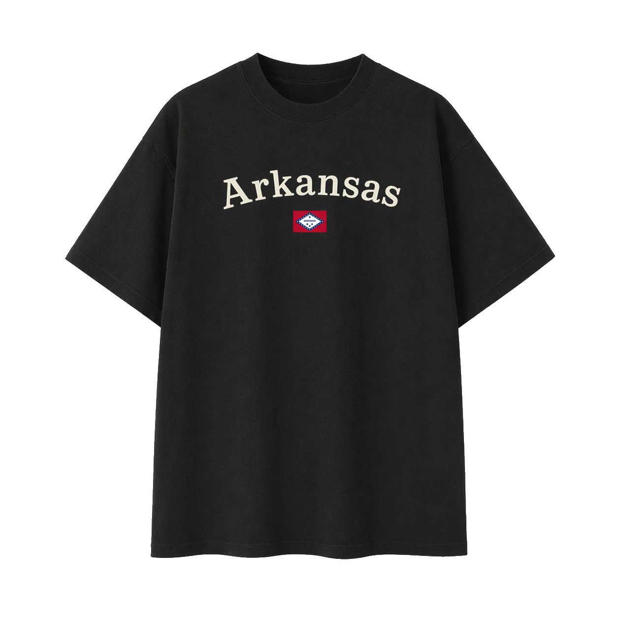 Collection 6 Arkansas Essential Cotton T-Shirt - Black front