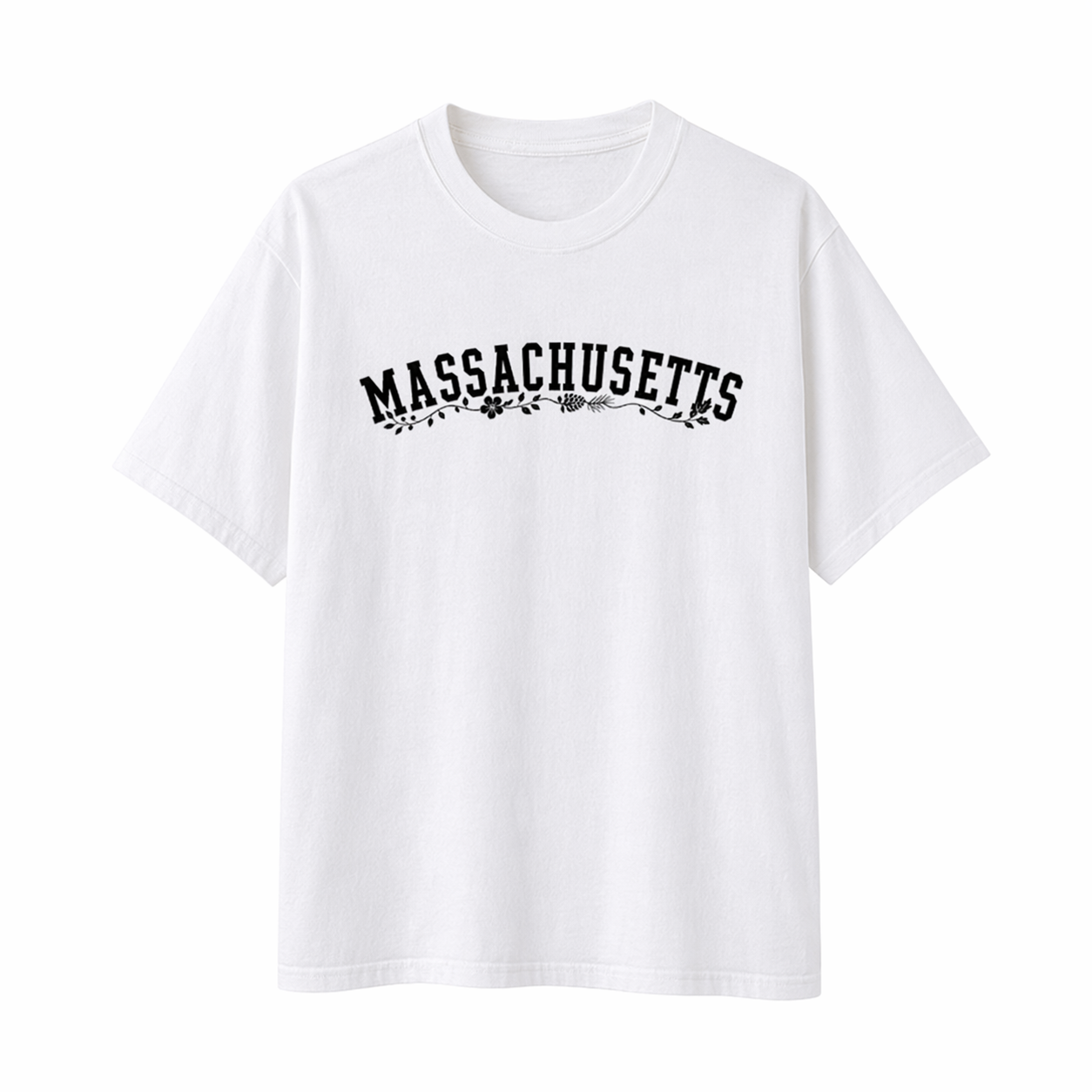 Collection 10 Massachusetts Essential Cotton T-Shirt - White front
