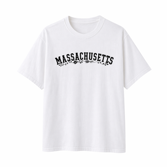 Collection 10 Massachusetts Essential Cotton T-Shirt - White front
