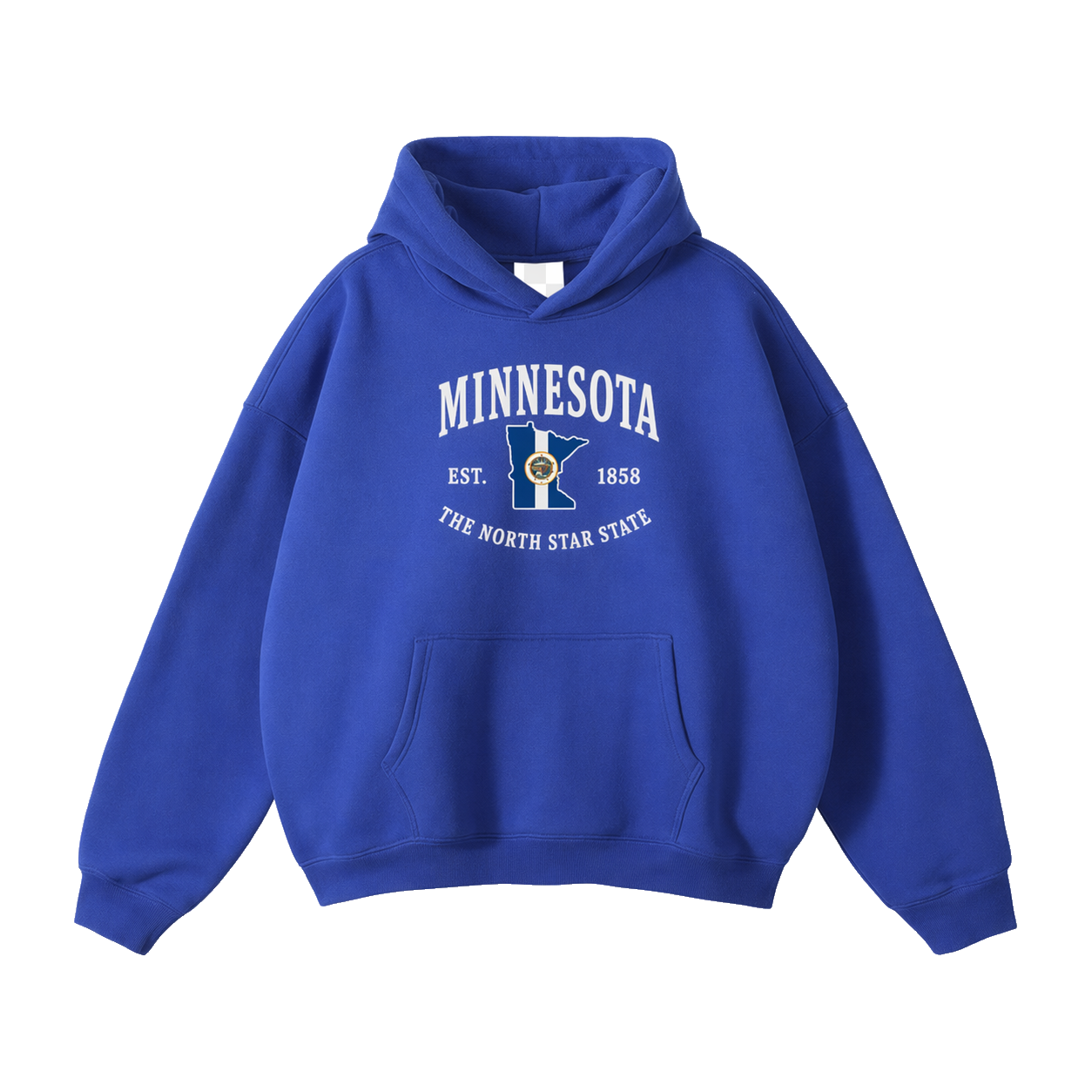 Collection 8 Minnesota Oversize Fleeced Hoodie - Klein Blue front