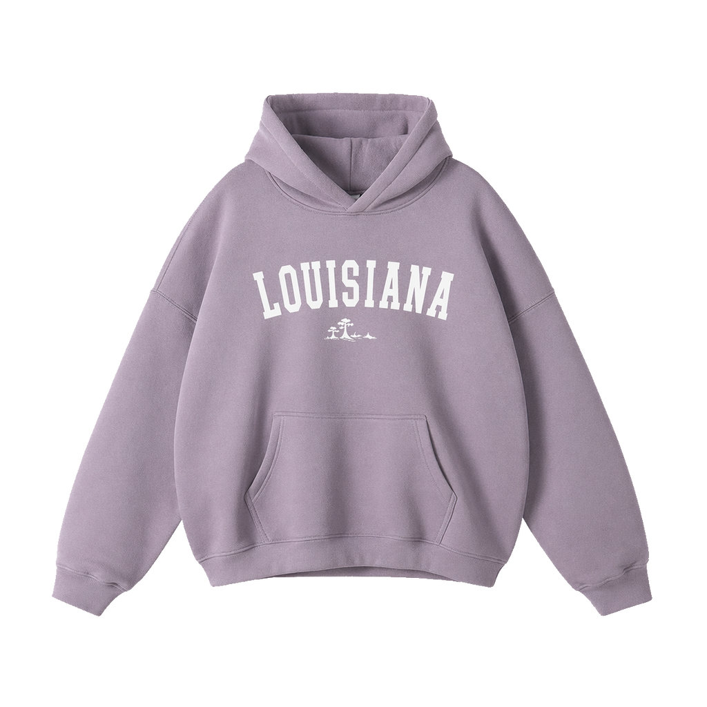 Collection 9 Louisiana Oversize Fleeced Hoodie - Light Purple front