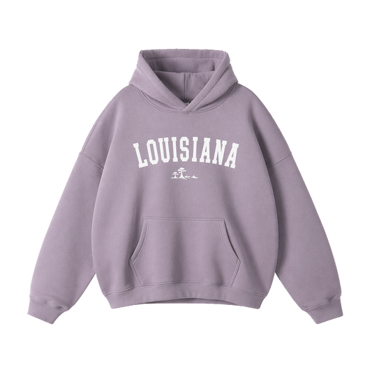 Collection 9 Louisiana Oversize Fleeced Hoodie - Light Purple front
