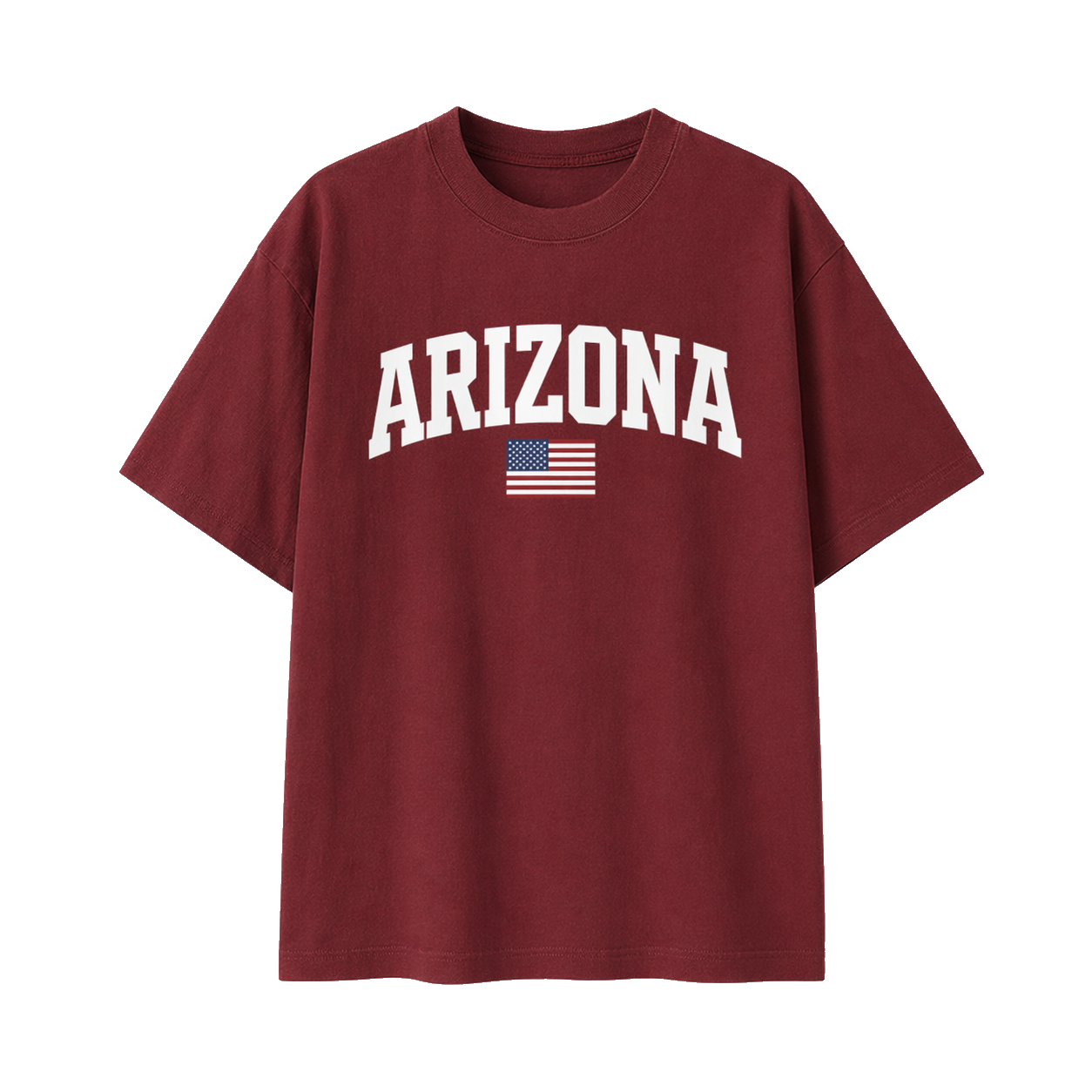 Collection 2 Arizona Essential Cotton T-Shirt - Wine Gray front