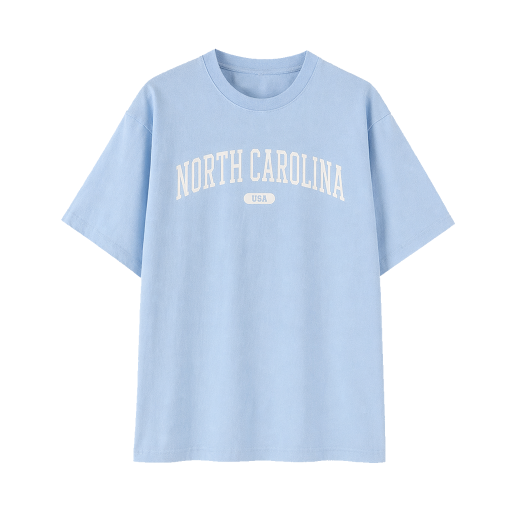 Collection 4 North Carolina Essential Cotton T-Shirt - Light Blue front