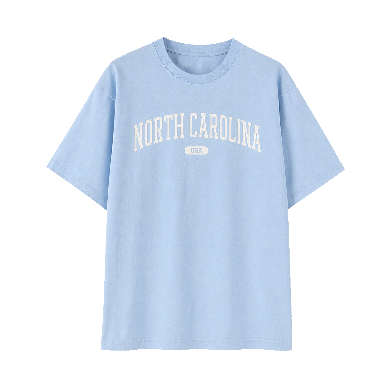 Collection 4 North Carolina Essential Cotton T-Shirt - Light Blue front