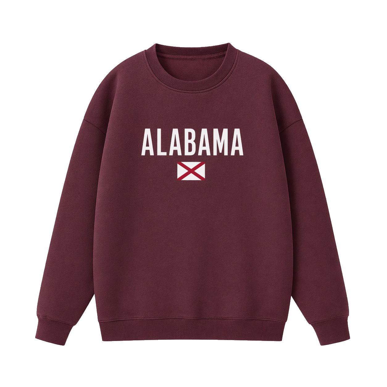 Collection 7 Alabama Essential Heavyweight Crewneck Sweatshirt - Dull Red front