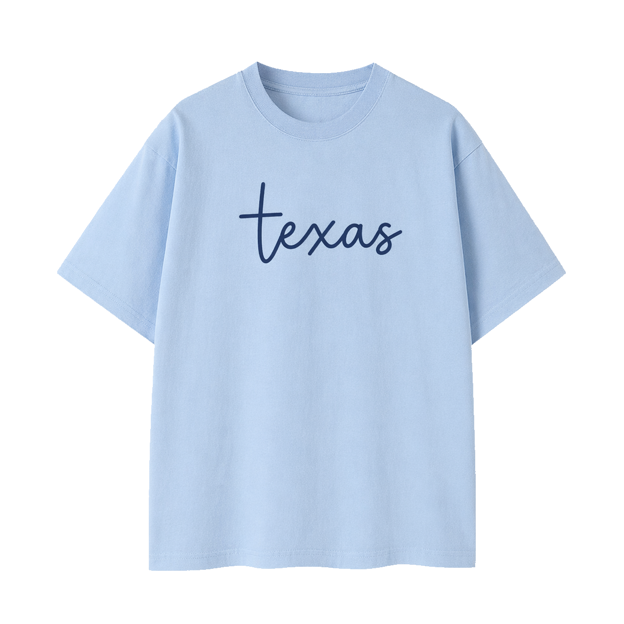 Collection 3 Texas Essential Cotton T-Shirt - Light Blue front