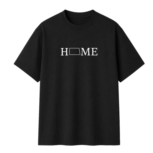 Collection 5 North Dakota Essential Cotton T-Shirt - Black front