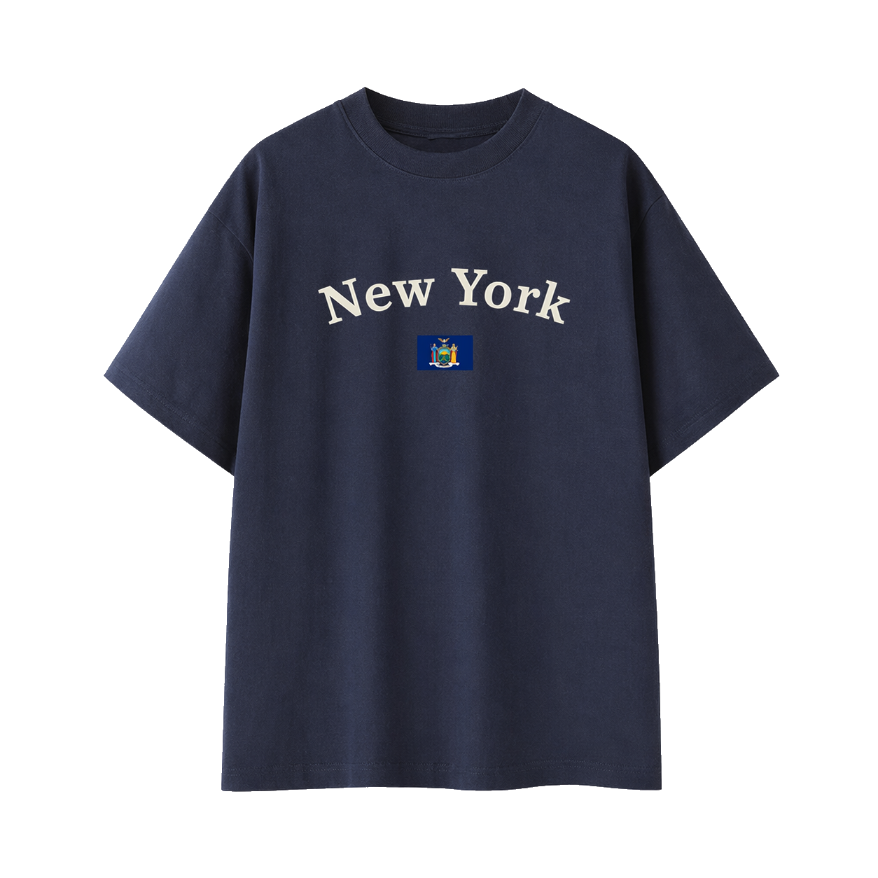 Collection 6 New York Essential Cotton T-Shirt - Navy Blue front