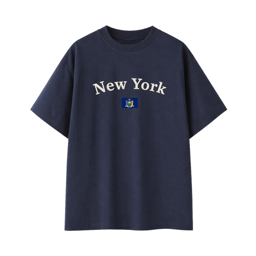 Collection 6 New York Essential Cotton T-Shirt - Navy Blue front