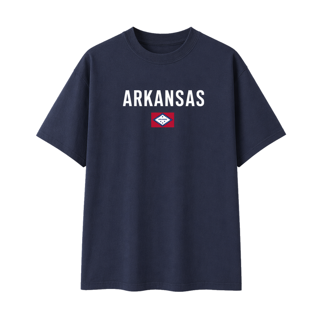 Collection 7 Arkansas Essential Cotton T-Shirt - Navy Blue front